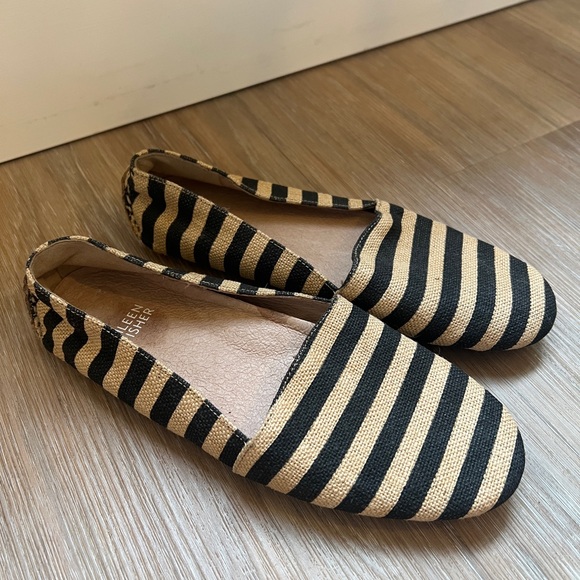 Eileen Fisher Shoes - Eileen Fisher Striped Burlap Driving Loafers Flats Size 7.5 slip on casual